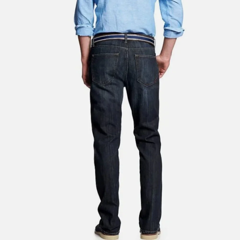 Banana Republic Men's Classic Straight Leg Jeans Dark Indigo Size 44 x 32 RT$120